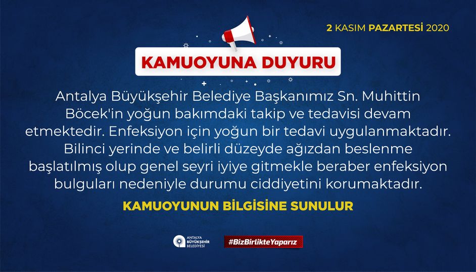 2 KASIM 2020 BAŞKAN BÖCEK SAĞLIK DURUMU 21479