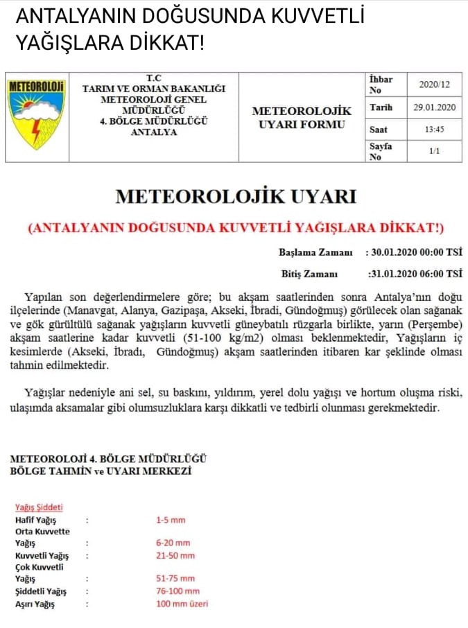 ALANYA YA AŞIRI YAĞIŞ UYARISI83374605 211467663217326 6084515151304720384 n c703c