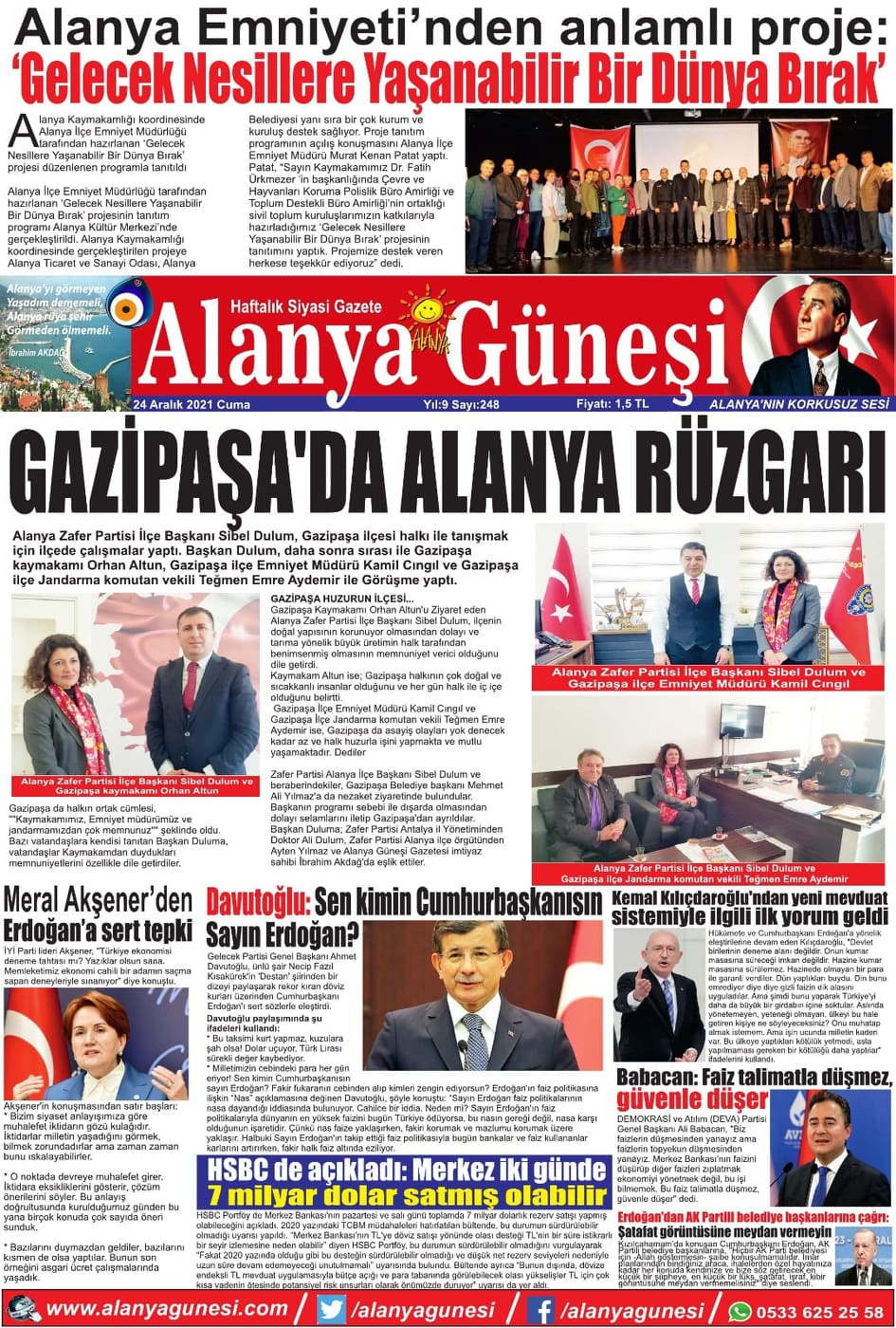 BAŞKAN DULUM GAZİPAŞADA 6 YAZILI GAZETE ALANYA GÜNEŞİ 05a29