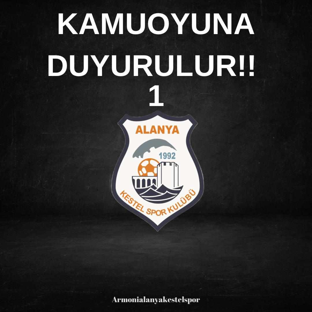 ALANYA  KESTELSPOR'DAN AÇIKLAMA...