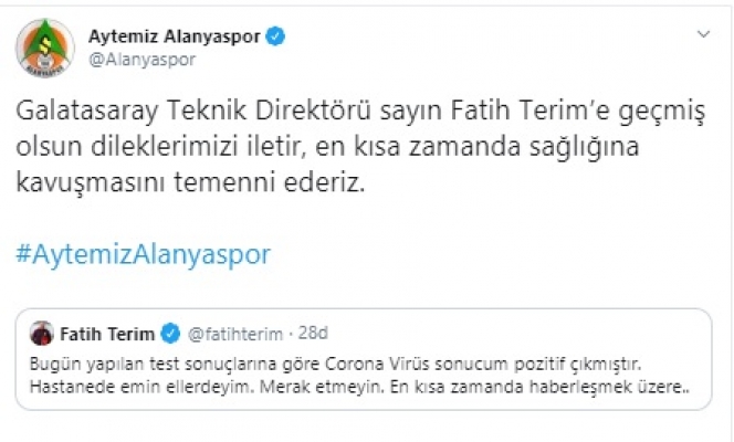 alanyaspor dan terim e gecmis olsun mesaji h84395 b750c c82fb