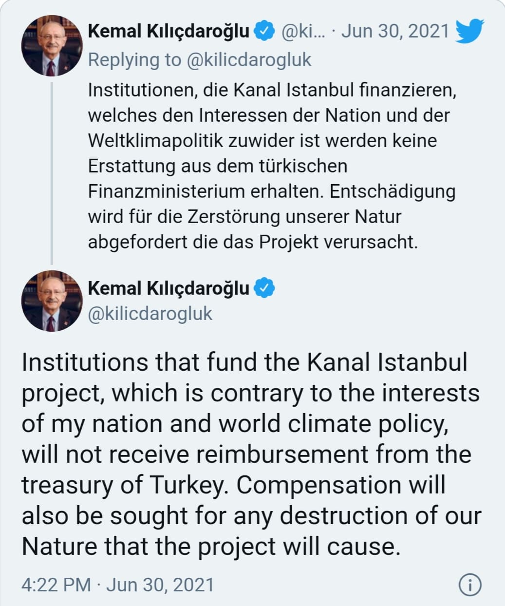 kılıçdaroğlu twıtleri kanal istanbıul için 1 28df4